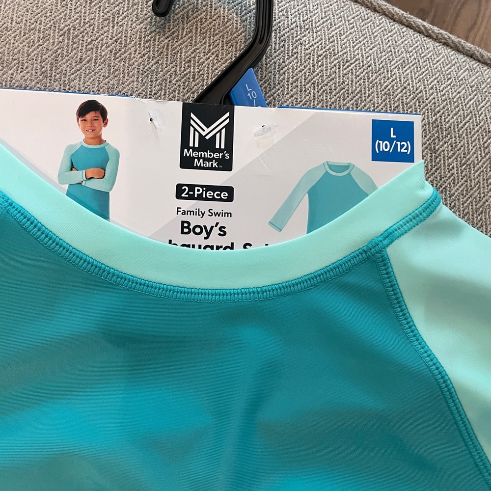 Kids Teal Rashguard Set - Picture 2 of 3